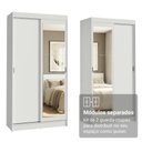 Ver imagem 6 de Conjunto 2 Guarda-Roupas 4 Portas de Correr com 2 Espelhos Branco Tokio Madesa