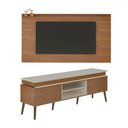 Ver imagem 2 de Rack com Painel para Tv até 60 Polegadas e Led Lumina Cinamomo/off White - Pnr Móveis