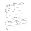 Ver imagem 3 de Rack com Painel para Tv até 60 Polegadas e Led Lumina Cinamomo/off White - Pnr Móveis