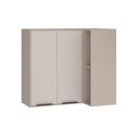 Ver imagem 1 de Armário Aéreo Canto Reto 95cm 2 Portas e Nichos Stylo Luciane Móveis Cinammon-beige