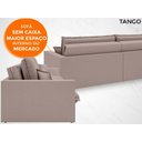 Ver imagem 4 de Sofá Tango 2,60m sem Caixa, Retrátil e Reclinável Velosuede Marrom - Netsofás