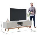 Ver imagem 6 de Rack Bancada Para TV 75 Pol. Martires C05 Off White - Mpozenato