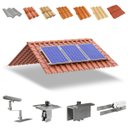Ver imagem 1 de Kit Estrutura Suporte Fixador 1,20m Para 03 Placas Painel Solar Alumínio e Inox | Telha Cerâmica Cim