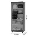 Ver imagem 4 de Armário Multiuso Lavanderia Com Chave 2 Portas 1,80M Branco