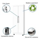 Ver imagem 3 de Armário Multiuso Lavanderia Com Chave 2 Portas 1,80M Branco
