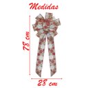 Ver imagem 2 de Kit 10 Enfeite Árvore Natal Laço Decorado Flocos De Neve 78 Cm