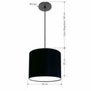Ver imagem 2 de Lustre Luminária Pendente Vivare Free Lux Pe-4106pr Cúpula em Tecido 20x25cm