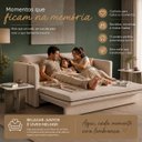 Ver imagem 7 de Sofá Cama Casal Mali 2 Lugares 1,40m Linho Confortável - Bege | Courino