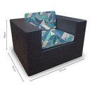 Ver imagem 2 de Conjunto Bora Bora Escuro - 1 Sofá 2 Lugares + 2 Poltronas + 1 Mesa de Centro - Marajó