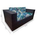 Ver imagem 3 de Conjunto Bora Bora Escuro - 1 Sofá 2 Lugares + 2 Poltronas + 1 Mesa de Centro - Marajó