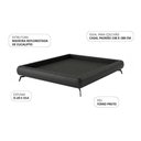Ver imagem 3 de Cama Box Casal Nami Corano com Pés de Metal Revestimento Courino Preto 156cm Nexta Casa