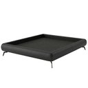 Ver imagem 1 de Cama Box Casal Nami Corano com Pés de Metal Revestimento Courino Preto 156cm Nexta Casa