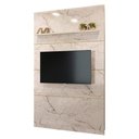 Ver mais imagens de Estante Home Theater com Bancada Suspensa Monte Carlo com Mesa de Centro Indianápolis Calacata Off