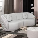 Ver imagem 2 de Sofá Decorativo com Almofadas 4 Lugares 318cm Tressê Zion M22 Bouclê Branco - Mpozenato