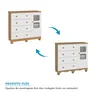 Quarto de Bebê Irmãos com 2 Berços e Cômoda com Janela 100% MDF Uli  - 8