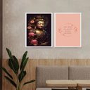 Ver imagem 2 de Kit 2 Quadros Meditação Hooponopono Buda 45x34cm:moldura Branca