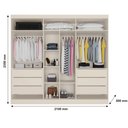 Ver imagem 3 de Guarda Roupa Oslo 6 Portas 6 Gavetas Mdf - Mademarcs