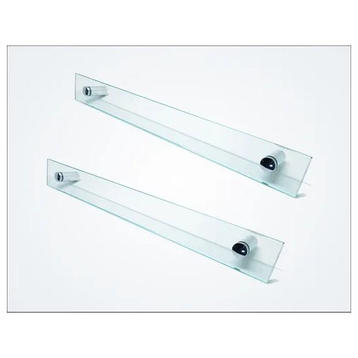 Kit 2 Pçs Porta Toalha De Banho Em Vidro Incolor - 1