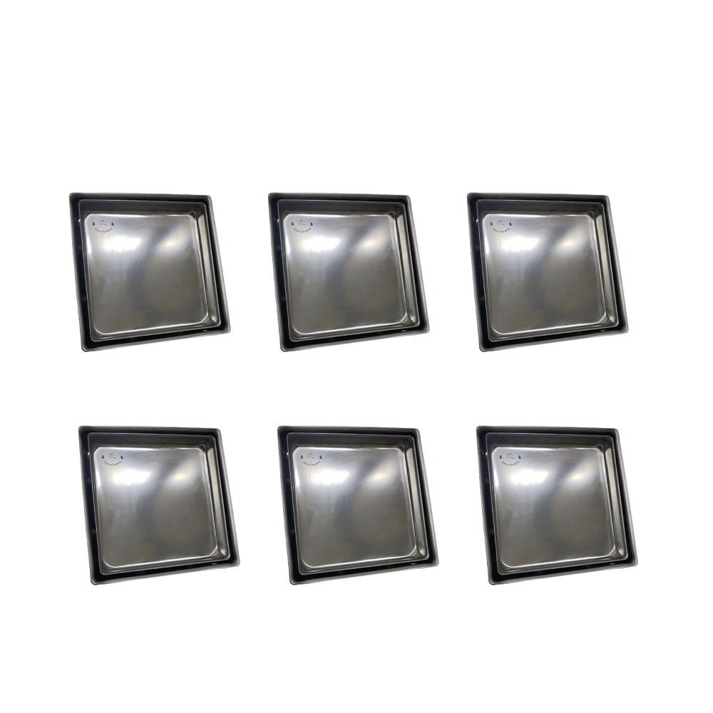 Ralo Invisivel Kit 6 Uni Anti Odor Inseto 10x10 Quadrado Linear Discreto Moderno Banheiro Cozinha Li - 4