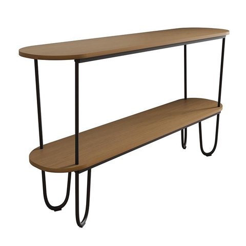 Aparador Requinte Pés de Aço Tubular 160 cm Canela/Preto