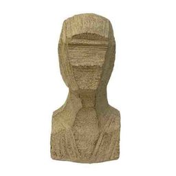 Escultura Resina Busto Pedra Off White 12,5x11,7x23,2cm - 2