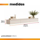 Ver imagem 3 de Aparador Suspenso para Hall de Entrada 3 Gavetas Aspen Off White Edn