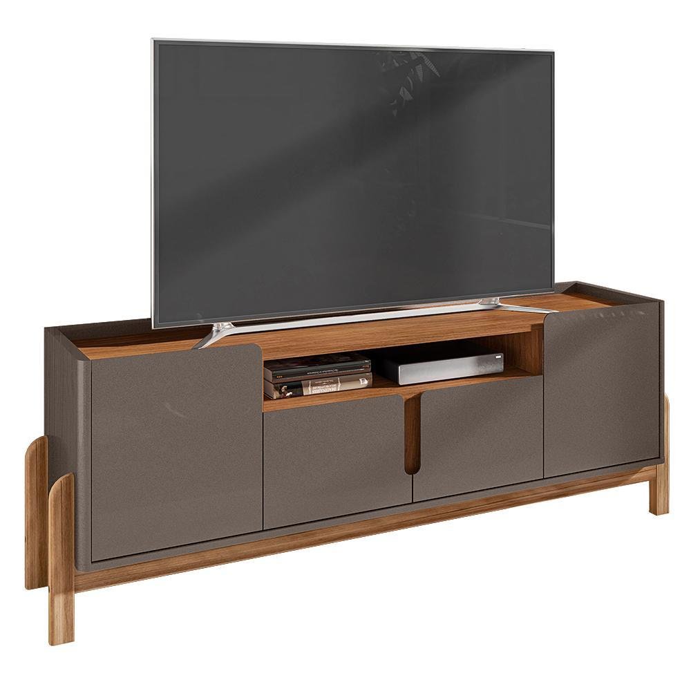 Rack Bancada Lizz 170cm Cinza Pérola/cedro para Tv até 60” - Casa