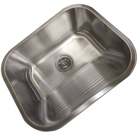 Tanque Lavanderia 30 Litros Aço Inox Lava Roupa Sifao Valvula Esfrega Limpeza Lavabo Casa Area Exter