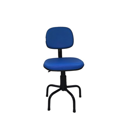 Cadeira para Costureira Bolt - Couro Sintetico Corano - Azul