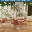 Ver imagem 7 de Kit 4 Cadeiras Bilbao Fratini Encosto Pp Terracota Assento Almofada Terracota Base Aço Terracota