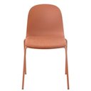 Ver imagem 4 de Kit 4 Cadeiras Bilbao Fratini Encosto Pp Terracota Assento Almofada Terracota Base Aço Terracota