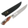 Faca Artesanal Churrasco Caçador Javali 10' Cabo Híbrido Madeira Resina Aço Inox Zanline - 1