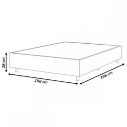 Base de Cama Box Queen Zeus Linho Amêndoa 26771 - Vian - 2