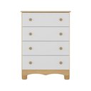 Ver imagem 5 de Cômoda Infantil 65cm com 4 Gavetas Dengo Multimóveis Mp4409 Madeirado/branco