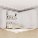 Ver imagem 1 de Guarda-Roupa Casal Modulado 11 Portas 4 Gavetas Alemanha Branco