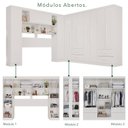 Ver imagem 6 de Guarda-Roupa Casal Modulado 11 Portas 4 Gavetas Alemanha Branco