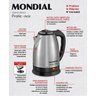 Chaleira Elétrica Aço Pratic 2L 1200W 220v Ce-06 Mondial - 5