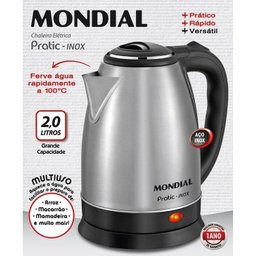 Chaleira Elétrica Aço Pratic 2L 1200W 220v Ce-06 Mondial - 4