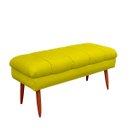 Ver imagem 4 de Puff Aparador Estofado Italy Decorativo Veludo Amarelo