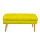 Ver imagem 1 de Puff Aparador Estofado Italy Decorativo Veludo Amarelo