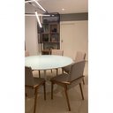 Ver imagem 3 de Mesa De Jantar Redonda 130 Cm + Vidro Temperado Branco