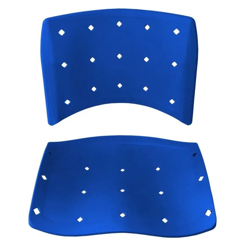 Cadeira Longarina plástica 03 Lugares - Cor azul - Ergoplax - 2