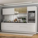 Ver imagem 2 de Armário de Cozinha Completa 5 Peças com Rodapé Mp2175 Made Multimóveis Branco