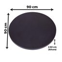 Ver imagem 3 de Tampo Redondo 90 Cm (largura) P25 Pandin Mdp 2,50 Cm (altura) Cor Preto