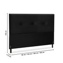 Ver imagem 3 de Cabeceira Estofados Solteiro Quarto 90cm Mariana Suede Preto Madelina Decor