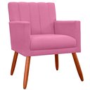 Ver imagem 2 de Kit 2 Poltrona Decorativa Miami Rosa para Sala de Estar Recepção