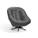 Ver imagem 2 de Poltrona Giratória em Veludo para Ambientes Corporativos Estrutura em Madeira:grafite