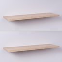 Ver imagem 3 de Kit com 2 Prateleiras 60 X 20cm Suporte Invisivel - Cor Madeira Clara