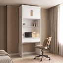 Ver imagem 1 de Escrivaninha Modular com 1 Gaveta 100% MDF Smart Branco