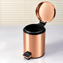 Ver imagem 4 de Lixeira Inox Redonda c/Pedal 20L. Polido Mood - Red Gold